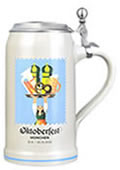 Offizieller Oktoberfestkrug 2025 mit Zinndeckel